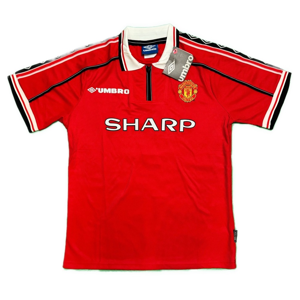 Manchester United 1998 - 2000 Home Jersey David Beckham #7 M-L